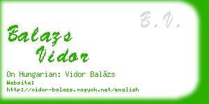 balazs vidor business card